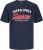 Jack & Jones LOGO O-Neck T-Shirt Dark Blue - Tricouri - Tricouri Bărbați Mărimi Mari