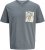 Jack & Jones Split Pocket Print T-Shirt Grey - Tricouri - Tricouri Bărbați Mărimi Mari