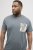 Jack & Jones Split Pocket Print T-Shirt Grey - Tricouri - Tricouri Bărbați Mărimi Mari