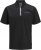 Jack & Jones Fusion Pique Zipper Polo Black - Tricouri polo - Tricouri Polo Bărbați Mărimi Mari
