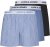 Jack & Jones TOKYO Woven Coronet Blue - Blue Stripes Boxers 3-Pack Black - Lenjerie intimă & costum baie - Lenjerie Intimă Bărbați Mărimi Mari