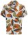 Jack & Jones Vira Marshall AOP Short Sleeve Shirt Cloud Dancer - Cămăși - Cămăși Bărbați Mărimi Mari