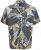 Jack & Jones Vira Marshall AOP Short Sleeve Shirt Silver Sage - Cămăși - Cămăși Bărbați Mărimi Mari