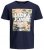 Jack & Jones JJPETE SHAPE Camo Print T-Shirt Navy - Tricouri - Tricouri Bărbați Mărimi Mari