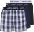 Jack & Jones Saigon Blue/Red Check Woven Boxers 3-Pack Navy Blazer - Lenjerie intimă & costum baie - Lenjerie Intimă Bărbați Mărimi Mari