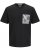  Jack & Jones Tavira Aop Pocket Crew Neck T-Shirt Black - Tricouri - Tricouri Bărbați Mărimi Mari