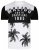 Kam Jeans 5228 Malibu T-shirt Black/White - Tricouri - Tricouri Bărbați Mărimi Mari