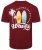 Kam Jeans 5709 Summer Adventure Print Tee Burgundy - Tricouri - Tricouri Bărbați Mărimi Mari