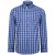 Kam Jeans 6155 Long Sleeve Check Shirt Blue - Cămăși - Cămăși Bărbați Mărimi Mari