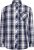 Kam Jeans 6301 LS Casual Check Shirt Navy - Cămăși - Cămăși Bărbați Mărimi Mari
