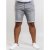 D555 Griffin Denim Shorts Grey - Pantaloni scurți - Pantaloni Scurți Mărimi mari Bărbați 