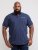 D555 Rogers Printed Polo Navy - Tricouri polo - Tricouri Polo Bărbați Mărimi Mari