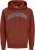 Jack & Jones CALEB Hoodie Red - Pulovere & hanorace - Pulovere & Hanorace Bărbați Mărimi Mari