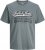 Jack & Jones Logo 2COL T-shirt Grey - Tricouri - Tricouri Bărbați Mărimi Mari