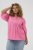 Kaffe Curve Karlia 3/4 Sleeve Blouse Pink - Bluze & tunici - 