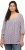 Ulla Popken Polka Dot 3/4 Sleeve Square Neck A-Line Tee Light Blue-Grey - Tricouri imprimate pentru femei - 