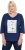 Ulla Popken Decorative Plant 3/4 Sleeve T-Shirt Ink Blue - Tricouri imprimate pentru femei - 