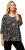 Ulla Popken Number Print 3/4 Sleeve Tee Black - Tricouri imprimate pentru femei - 
