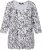 Ulla Popken Number Print 3/4 Sleeve Tee Snow White - Tricouri imprimate pentru femei - 