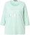 Ulla Popken Metallic Lettering 3/4 Sleeve Tee Mint Green - Tricouri imprimate pentru femei - 