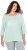 Ulla Popken Metallic Lettering 3/4 Sleeve Tee Mint Green - Tricouri imprimate pentru femei - 