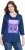 Ulla Popken Fashion Graphic T-Shirt Dark Blue - Tricouri imprimate pentru femei - 