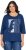 Ulla Popken Inspirational Graphic Lettering 3/4 Sleeve Tee Dark Blue - Tricouri imprimate pentru femei - 