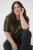 Kaffe Curve Mirana Sequin Blouse Ivy Green - Bluze - 