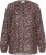 Kaffe Curve Belle Blouse Pink Black Graphic Flower - Bluze - 
