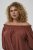 Kaffe Curve Neela Off-Shoulder Blouse Henna Brown - Bluze & tunici - 