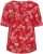 Kaffe Curve Ami Short Sleeve Blouse Printed Poppy Red - Bluze & tunici - 