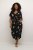 Kaffe Curve Jenna Rochie Negru/Brown Flower imprimeu - Rochii - 