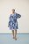 Kaffe Curve Aliana Dress Blue Flower Animal - Rochii midi - 