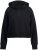 Ulla Popken Ribbed Inset Zip Collar Hoodie Black - Pulovere & hanorace - 
