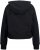 Ulla Popken Ribbed Inset Zip Collar Hoodie Black - Pulovere & hanorace - 