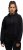 Ulla Popken Ribbed Inset Zip Collar Hoodie Black - Pulovere & hanorace - 