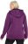 Ulla Popken Sweater Knit Fleece Hoodie Aubergine - Pulovere & hanorace - 