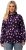Ulla Popken Floral Print Drawstring Collar Hoodie Black - Pulovere & hanorace - 