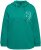 Ulla Popken Face Graphic Long Sleeve Hoodie Emerald Green - Pulovere & hanorace - 