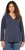 Ulla Popken Open Edged Long Sleeve V-Neck Hoodie Navy - Pulovere & hanorace - 