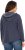 Ulla Popken Open Edged Long Sleeve V-Neck Hoodie Navy - Pulovere & hanorace - 