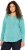 Ulla Popken Open Edged Long Sleeve V-Neck Hoodie Mint Green - Pulovere & hanorace - 