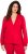 Ulla Popken Plunge Neck Long Sleeve Hoodie Salsa Red - Pulovere & hanorace - 