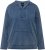 Ulla Popken Raw Hem Long Sleeve Hoodie Night Blue - Pulovere & hanorace - 