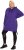Ulla Popken Longline Lace Up Hoodie Purple - Pulovere & hanorace - 