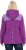 Ulla Popken Waffle Pique Contrast Color Hoodie Dark Purple - Pulovere & hanorace - 
