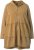 Ulla Popken Tiered Flounce Panel Zip Up Hoodie Mocha Brown - Pulovere & hanorace - 