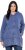 Ulla Popken Tiered Flounce Panel Zip Up Hoodie Atlantic Blue - Pulovere & hanorace - 