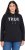Ulla Popken TRUE Lettering Hoodie Black - Pulovere & hanorace - 