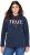 Ulla Popken TRUE Lettering Hoodie Navy Blue - Pulovere & hanorace - 